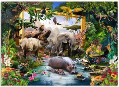 Joymountain Peak African Safari 1000 Piece Puzzle for Adults Jigsaw Puzzles 1000 Pieces Animal Puzzle with Matte Finish and (JoyMountain Peak African Safari 1000 Piece Puzzle)