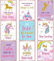 9 Pieces Unicorn Bedroom For Girl, Unicorn s Unicorn s For Teen Girls Room Un Unicorn For Girls Kids Teen (Throwback Traits Unicorn Unicorn Rainbow Not )