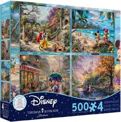 Ceaco 4 500 Piece Thomas Kinkade Disney Dreams 4 in 1 Multipack Jigsaw Puzzle (Ceaco 4 in 1 Multipack Thomas Kinkade Disney Dreams Collection)