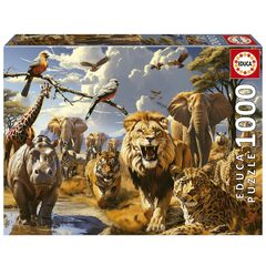 Educa 1000 PC Wild Animals Collage Puzzle (Wild Animals 1000 Piece Puzzle by Educa)