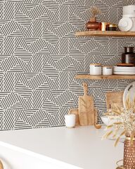 Striped Elements Peel and Stick (Geometrical Pattern Peel and Stick and Prepasted)