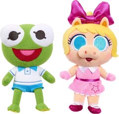 Disney Junior Music Lullabies 8-Inch Kermit & Piggy 2-Piece Plush Set, Exclusive (Disney Junior Music Lullabies Lovey Blankies Kermit Officially Licensed Kids Toys for Ages 0+ by Just Play)