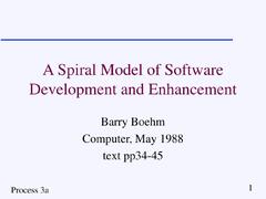 Spiral Model of Software Development and Enhancement