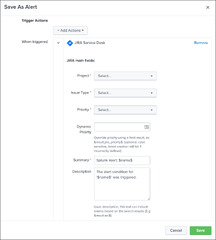 Add-on for Atlassian JIRA Service Desk alert action | Splunkbase