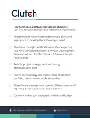 How to Choose a Software Developer [With Checklist] | Clutch.co