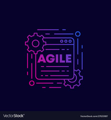 Agile%20software%20development%20process%20line%20icon%20Vector