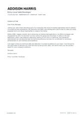 24 Professional Web Developer Cover Letter Examples and Template ...