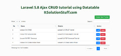 Laravel 5.8 Ajax CRUD Tutorial Using Datatable (DataTables)