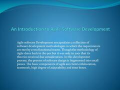 PPT - An Introduction to Agile Software Development PowerPoint ...