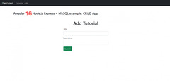 Angular 14 + Node.js Express + MySQL example: CRUD App