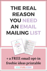 The REAL Reason You Need an Email Mailing List — viaYuri | Start ...