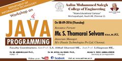 Workshop On Java Programming | Aalim Muhammed Salegh College of ...