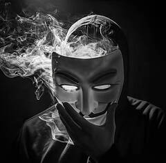 Black Smoke Hacker Mask | s