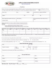 Bruster Job Application ≡ Fill Out able PDF Forms Online