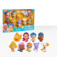 Bubble Guppies Nick Jr Deluxe Water Squirter Set (Bubble Guppies Deluxe Bath Toy Set, Includes Molly, Gil, Deema, Mr.Gupper, and Bubble Puppy Water Toys, Kids Toys for Ages 3 Up, Gifts and Presents)