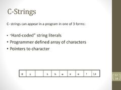 Data Types: Typedef, Enum, C-Strings, Arrays, and String Class ...