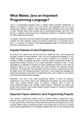 What makes Java an Important Programming Language.docx