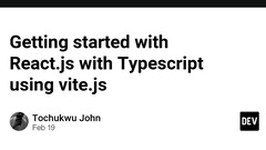 Getting started with React.js with Typescript using vite.js ...