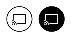 Cast icon vector. Chromecast, screencast sign symbol 20641895 ...