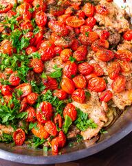 Chicken Thighs with Fennel and Cherry Tomatoes - Sip and Feast