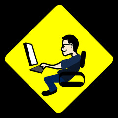 Man, Programmer, Computer. Royalty-Free Vector Graphic ...