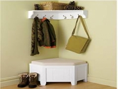 Corner Coat Rack And Bench (Wooden Corner Hall Coat Rack)