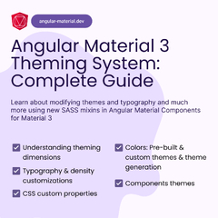 Angular (Angular Material 3 Theming System: Complete Guide)