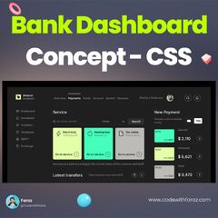 Create a Stunning Bank Dashboard using HTML & CSS (Source Code)