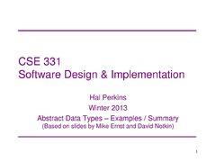 CSE 331 Software Design & Implementation - Hal Perkins (Microsoft PowerPoint)