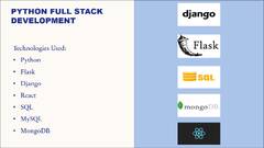 Develop stack web applications with python flask django react