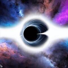 Black hole and white hole time portal by Gelatic-Painter on