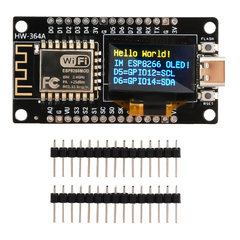 ideaspark Nodemcu Esp8266 Development Board with 0.96 Oled Display, Ch340 Driver, Esp-12e Wifi Wireless Module, and Micro Usb Works Great for Arduino IDE (ESP8266 NodeMCU Development Board)