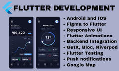 Do figma to flutter front end with responsive flutter ui as ...