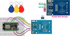 DIYables RFID Kit with RC522 Reader, 5 Key Fobs, 1 Card for Arduino/ESP32/ESP8266/Raspberry Pi (Arduino Nodemcu Esp8266)