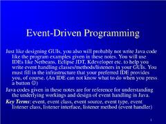 PPT - Event-Driven Programming PowerPoint Presentation, ...