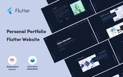 Flutter Web Personal Portfolio in flutter website - code.market