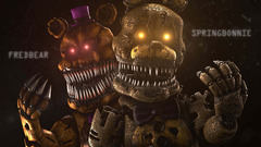 Five Nights at Freddy's 4 (Nightmare Spring Bonnie Vs Nightmare Fredbear)