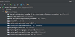 gradle mongodb dependency (IntelliJ IDEA)