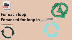 For each loop in java program | Enhanced for loop in java program