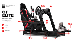 Next Level Racing GTElite Racing Simulator Cockpit NLR-E023 (Next Level Racing Gtelite Aluminium Simulator Cockpit-front And Side Mount Edition Support)