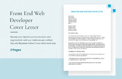 Front End Web Developer Cover Letter