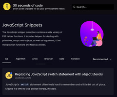 30seconds ofcode qsearc javascript snippets