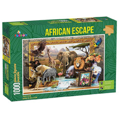 Funbox African Escape Puzzle 1000pc (African Escape Jigsaw Puzzle)