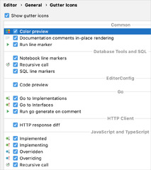Editor gutter | GoLand Documentation