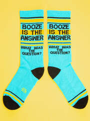 Boozie Is The Answer Gumball Poodle unisex Gym Socks Adult (Booze Is The Answer Socks)