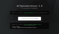 drfpasswordless: Passwordless Auth for Django Rest Framework ...