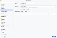 Create%20a%20Python%20project%20%7C%20IntelliJ%20IDEA%20Documentation