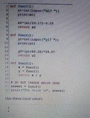 Solved Handtrace the program using basic python programming ...