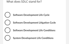 Solved%20What%20does%20SDLC%20stand%20for?Software%20Development%20Life%20%7C%20Chegg