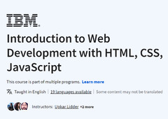 IBM Introduction to Web Development with HTML, CSS, JavaScript